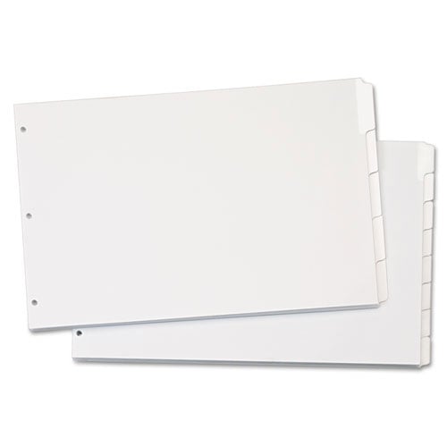Cardinal 11" x 17" White Write 'n Erase 8 Tab Divider (24 Sets) - CRD-84271