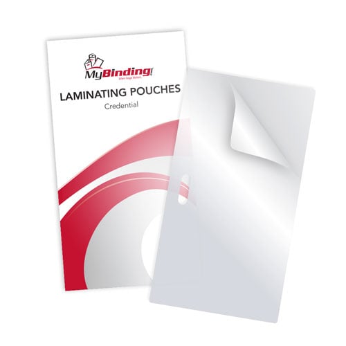 Credential Size Laminating Pouches with Long Side Slot - 100pk
