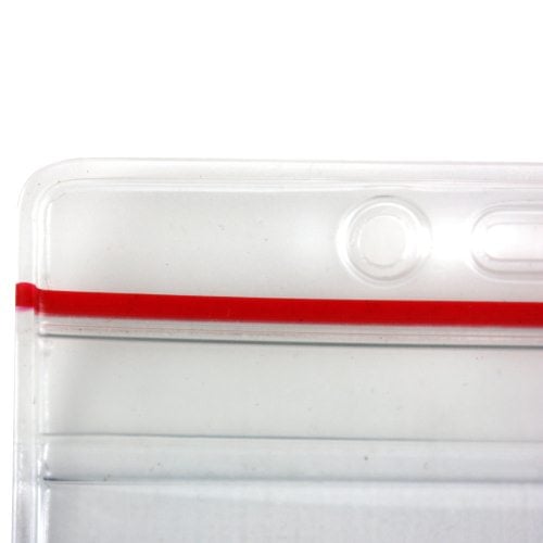 Credit Card Size Horizontal Resealable Clear Vinyl Badge Holder - 100pk