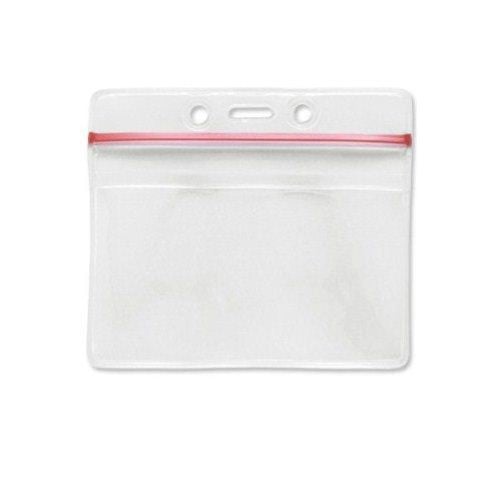 Credit Card Size Resealable Clear Vinyl Badge Holder - 100pk