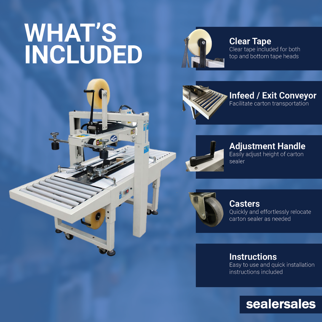 SealerSales CS-6050 Semi-Automatic Carton Sealer for Taller Cartons