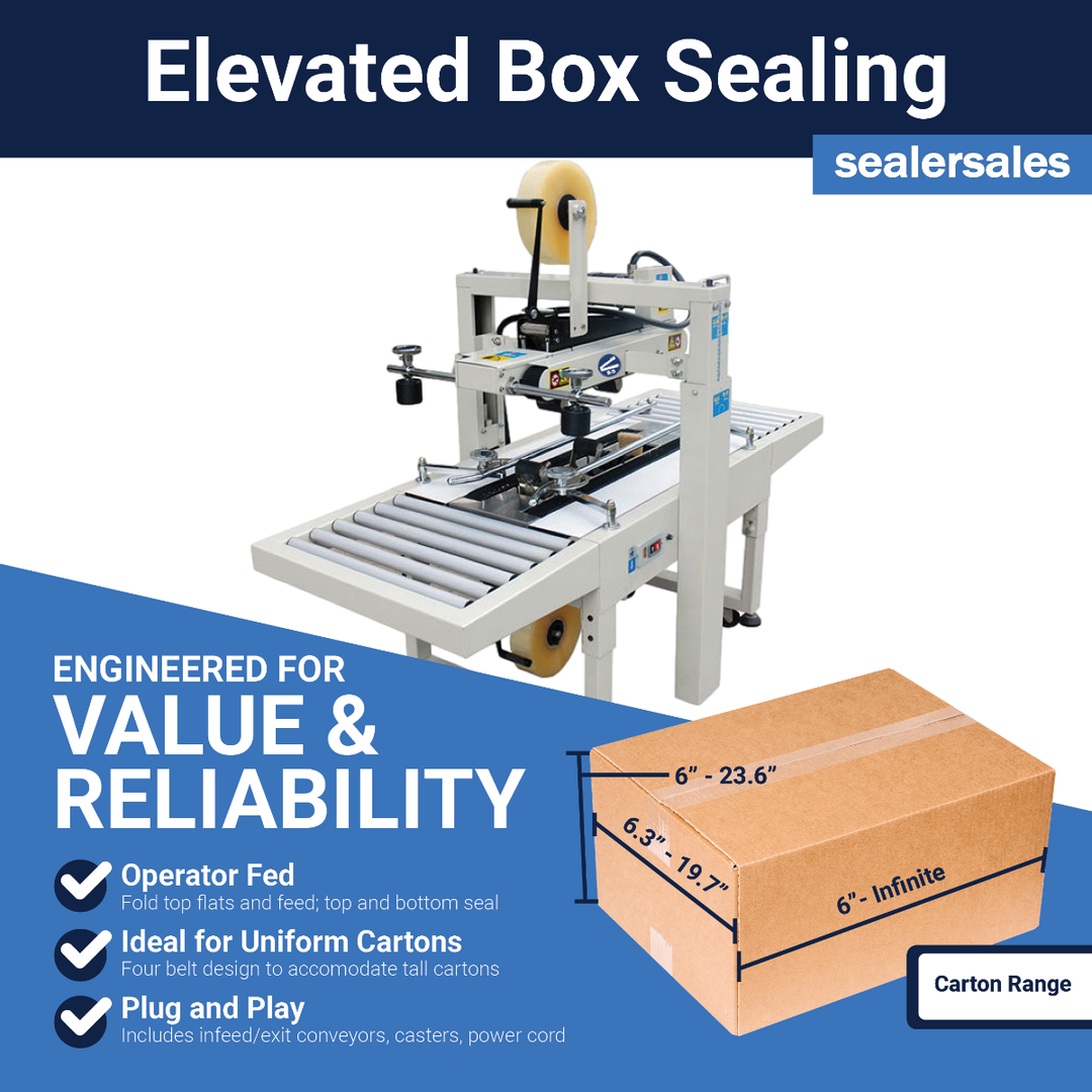 SealerSales CS-6050 Semi-Automatic Carton Sealer for Taller Cartons