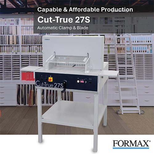 Formax Cut-True 27S 19" Semi-Automatic Electric Paper Cutter and Accessories