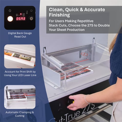 Formax Cut-True 27S 19" Semi-Automatic Electric Paper Cutter and Accessories