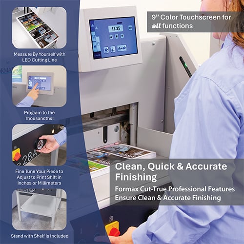 Formax Cut-True 28A Automatic Electric Programmable Guillotine Cutter and Accessories