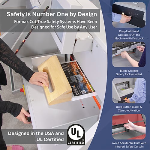 Formax Cut-True 28A Automatic Electric Programmable Guillotine Cutter and Accessories