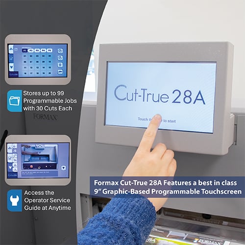 Formax Cut-True 28A Automatic Electric Programmable Guillotine Cutter and Accessories