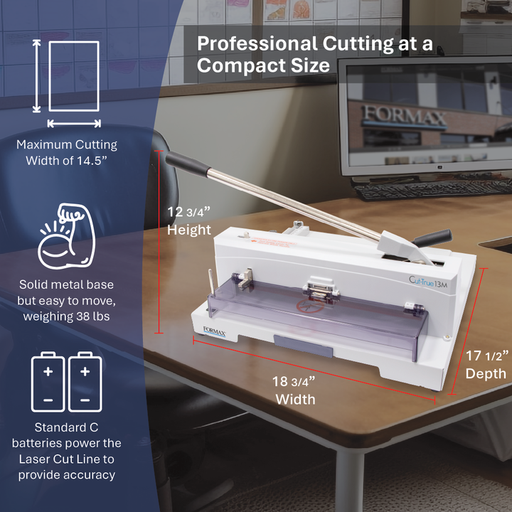 Formax Cut-True 13M 14.5" Tabletop Manual Paper Cutter