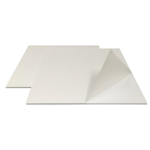 White Corrugated Plastic Laminating Pouch Boards - 10pk