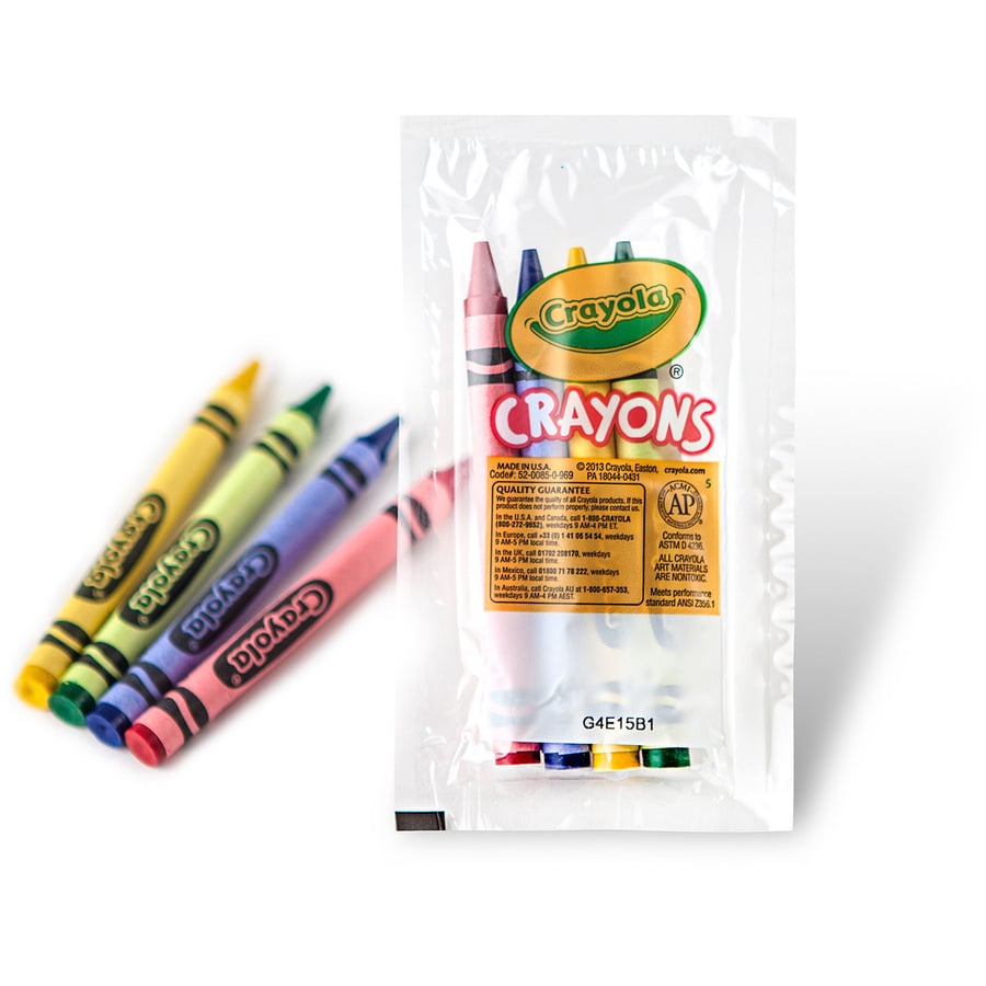 Crayola Set of Four Regular Size Crayons in Pouch - 360/Pack