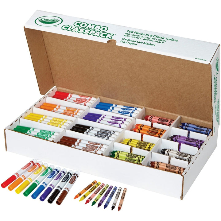 Crayola Crayons/Markers Combo Classpack - 256/Box