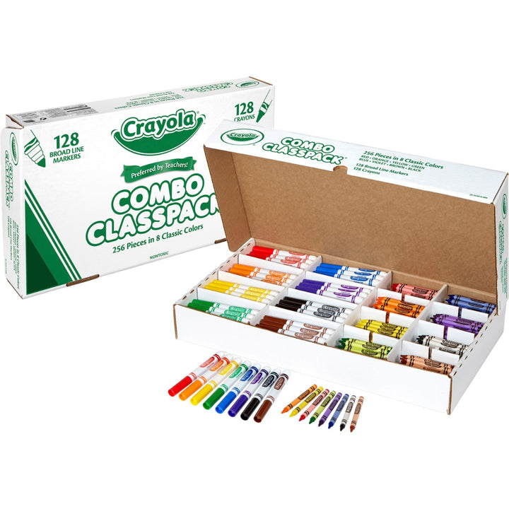 Crayola Crayons/Markers Combo Classpack - 256/Box