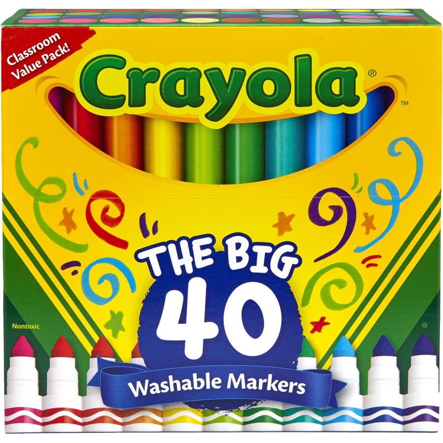 Crayola Ultra-Clean Washable Markers - 40/Pack