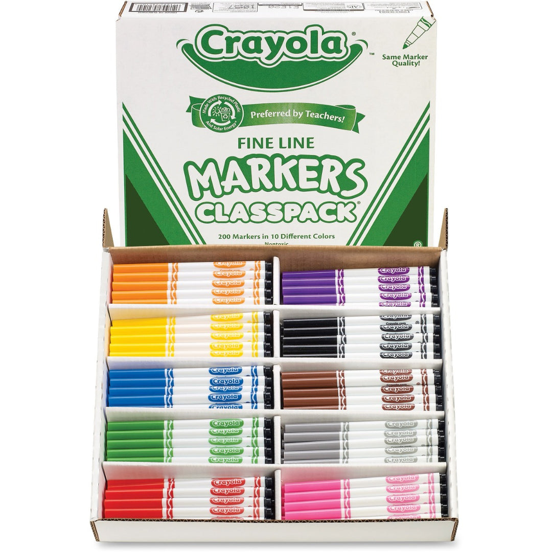 Crayola Classpack Fine Line Markers - 200/Box
