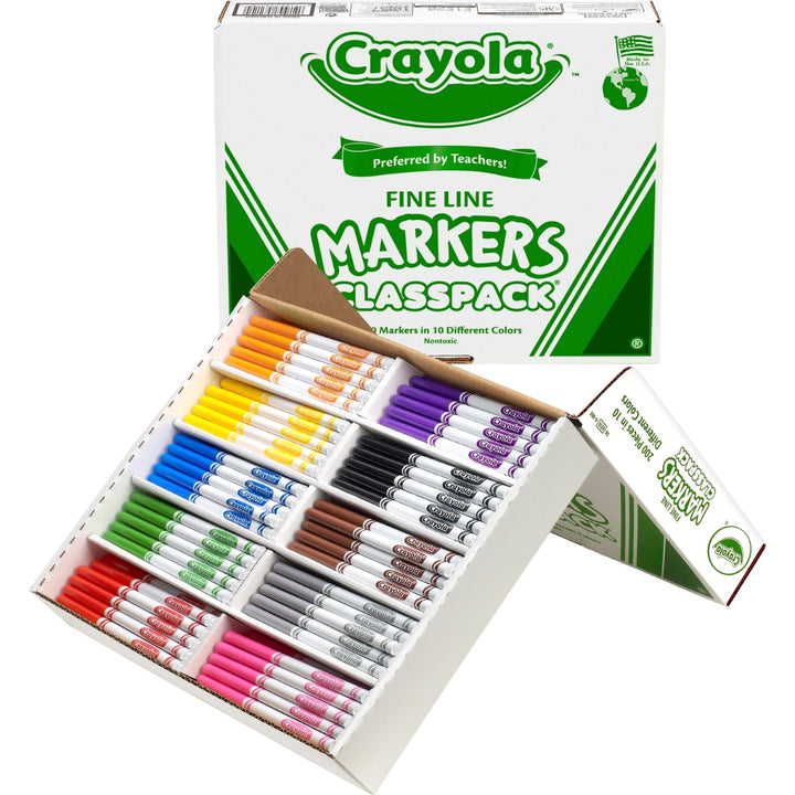 Crayola Classpack Fine Line Markers - 200/Box