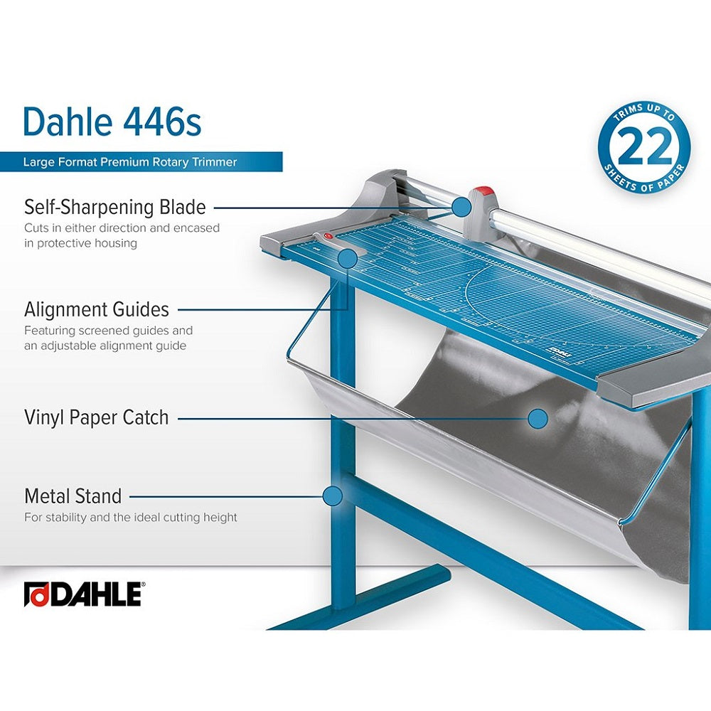 Dahle Model 446S 36" Premium LF Rolling Trimmer with Stand