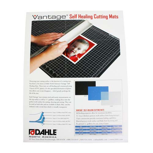Dahle 9" x 12" Vantage Black Self-Healing Cutting Mat - 10670