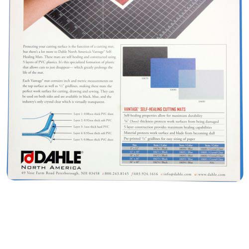Dahle 9" x 12" Vantage Blue Self-Healing Cutting Mat - 10690
