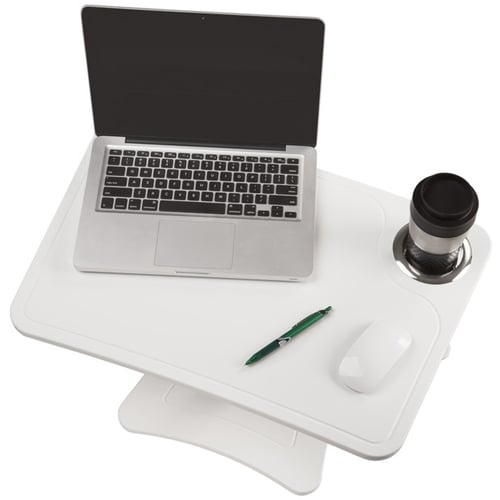 Victor High Rise Height Adjustable Laptop Stand with Storage Cup (White) - DC240W