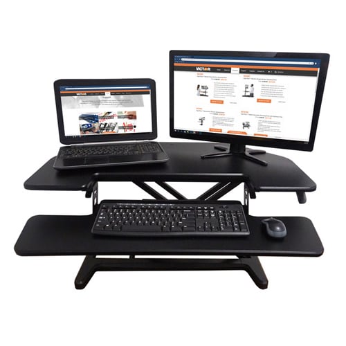 Victor High Rise Height Adjustable Cubicle Corner Standing Desk - DCX650