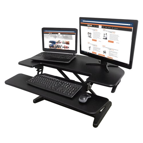 Victor High Rise Height Adjustable Cubicle Corner Standing Desk - DCX650
