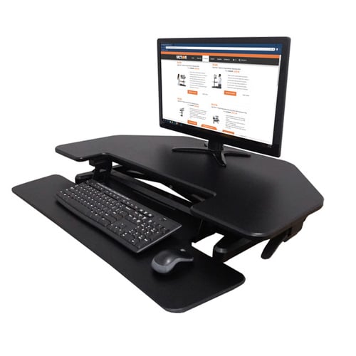 Victor High Rise Height Adjustable Cubicle Corner Standing Desk - DCX650