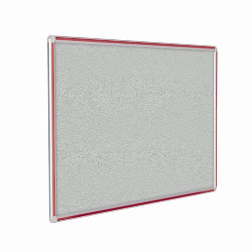 Deco Aurora 3'x4' Aluminum Frame Vinyl Tackboard - Red Trim