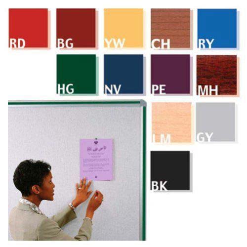 Deco Aurora 4'x4' Aluminum Frame Vinyl Tackboard - Gray Trim