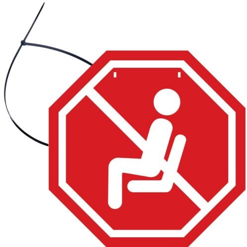 Deflecto 10" Social Distancing Seat Marker Signs - 6pk