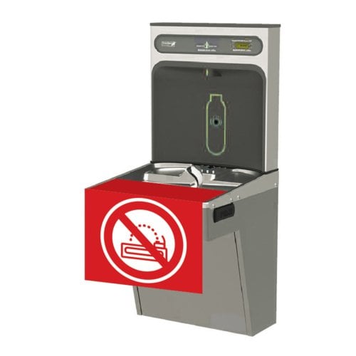 Deflecto 10" x 8" Water Fountain Sign with 4" Bend - 2pk