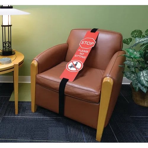 Deflecto 27" x 6" Social Distancing Seat Strap - 1pk - Clearance Sale