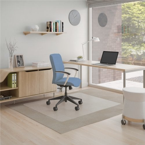 46" x 60" Deflecto® Antimicrobial SuperMat Chair Mat for Low-Pile Carpet Rectangle Shape with Straight Edges