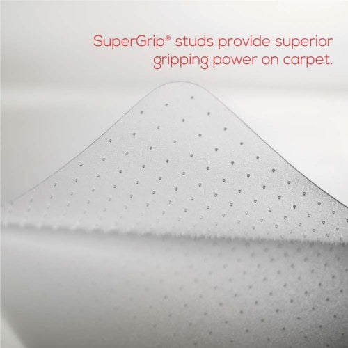 46" x 60" Deflecto® Antimicrobial SuperMat Chair Mat for Low-Pile Carpet Rectangle Shape with Straight Edges