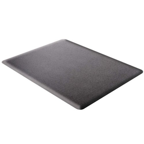 36" x 48" Deflecto® Sit/Stand Black Mat for Multi-Surface All-Pile Carpet & Hard Floors (Non-Studded) with Straight Edge - CM24142BLKSSCOM