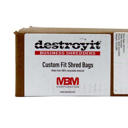 Destroyit 902 Bags for 2501, 2600, 2601, 3801 Shredders