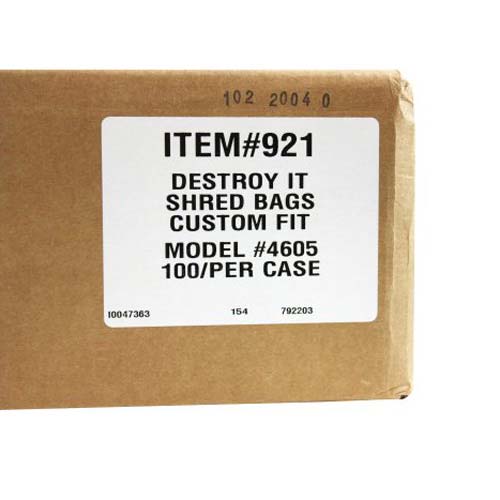 Destroyit 921 Bags for 4605 Shredders