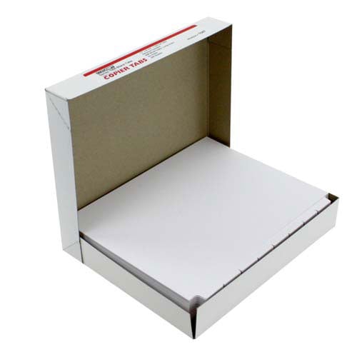 MyBinding Uncollated 1/5th Cut 90lb Plain Paper Copier Tabs