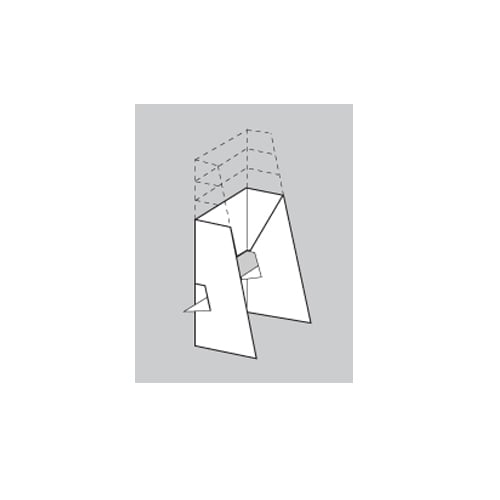 Double Wing White 10" Easel with Peel and Stick - 50 Easels