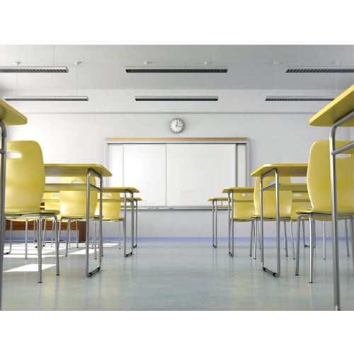 Duo Track 4'x12' Horizontal Sliding Magnetic Panels Markerboard