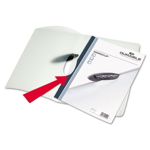 Durable Clear/Black Swingclip Clear Report Cover - 5pk