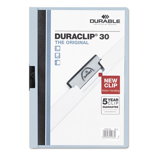 Durable Clear/Light Blue DuraClip Report Cover (30 sheets)