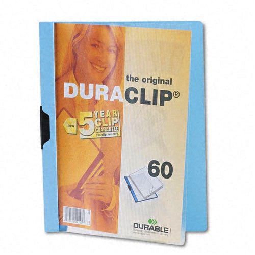Durable Clear/Light Blue DuraClip Report Cover (60 sheets)