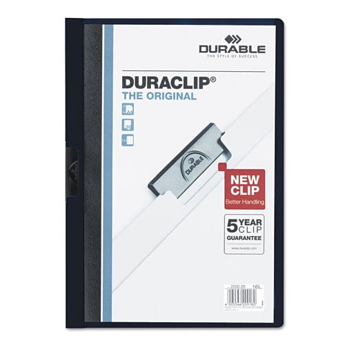 Durable Clear/Navy Blue DuraClip Report Cover (30 sheets)