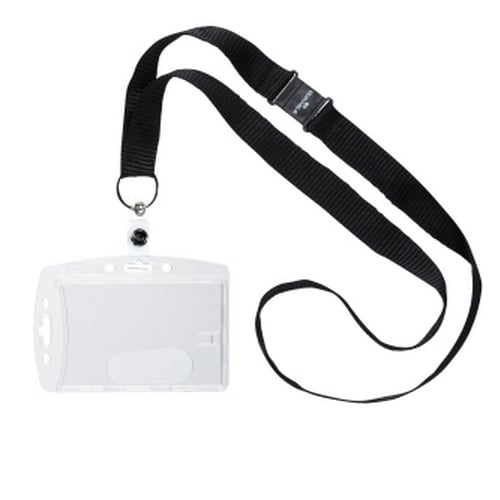 Durable Shell-Style Horizontal/Vertical ID Card Holder with Lanyard - 10pk (Discontinued)