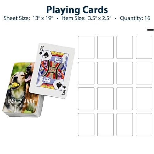 Dyna-Cut Standard Flexible Rotary Die - 3.5" x 2.5" Playing Card Box (13" x 19" Sheet, 4-Up)