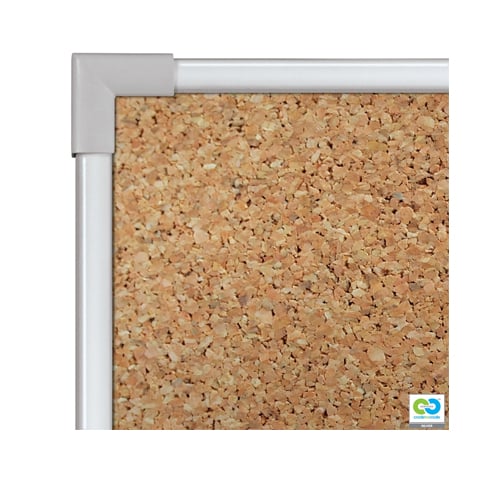 Best-Rite  VT Logic Natural Cork Eco-Friendly Bulletin Board with Ultra Trim