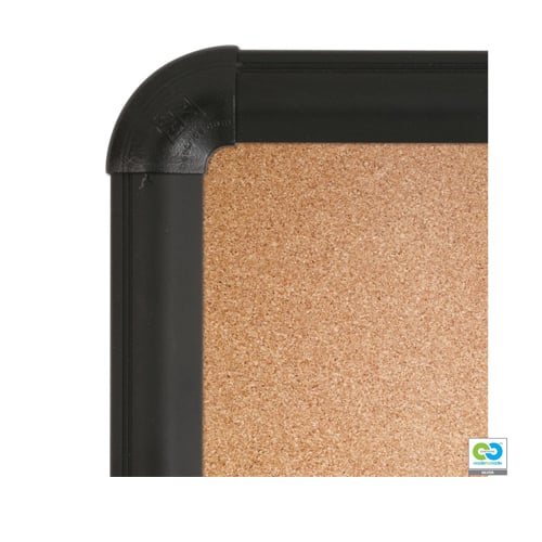 Best-Rite VT Logic Natural Cork Eco-Friendly Bulletin Board with Black Presidential Trim