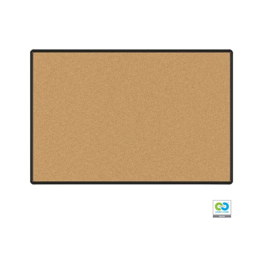 Best-Rite VT Logic Natural Cork Eco-Friendly Bulletin Board with Black Presidential Trim