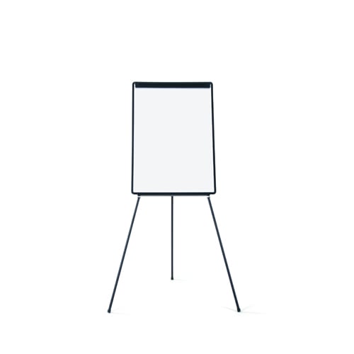 MasterVision 29.5" X 42" Magnetic Dry-Erase Tripod Presentation Easel with Black Plastic Frame - EA2306475