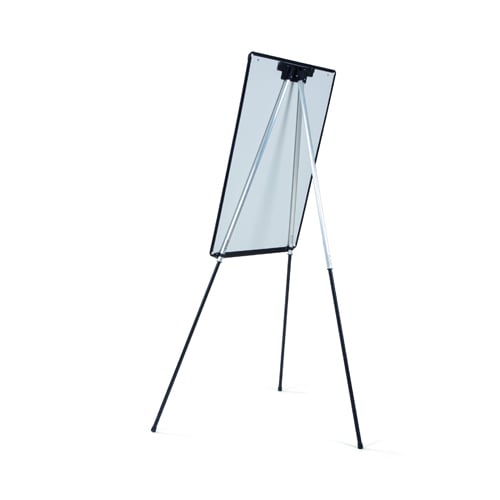 MasterVision 29.5" X 42" Magnetic Dry-Erase Tripod Presentation Easel with Black Plastic Frame - EA2306475
